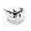 killer whale tribal tattoo design idea