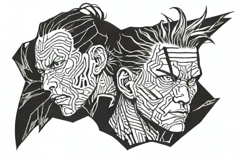 Jujutsu Kaisen Choso Face Lines tattoo design idea