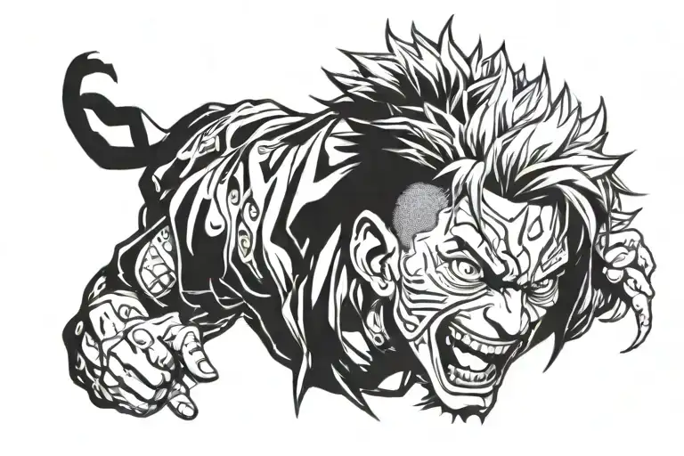 Jujutsu Kaisen Choso Face Lines tattoo design idea