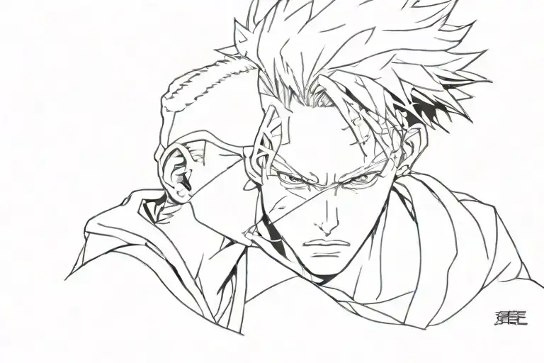 Jujutsu Kaisen Choso Face l t to form tattoo design idea