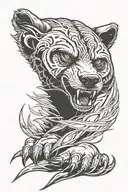 Bear claw marks tattoo design idea
