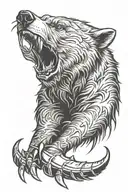 Bear claw marks tattoo design idea