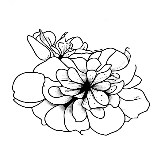 September, April, May birth flowers tattoo design idea