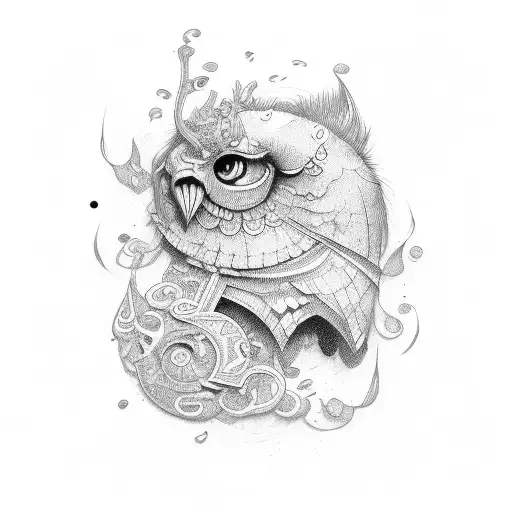 letter B with protection forever tattoo design idea