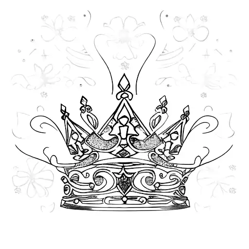 princess tiara tattoo design idea
