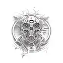 post apocalypse tattoo design idea