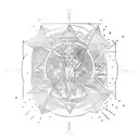 aquarius, leo and virgo signs tattoo design idea