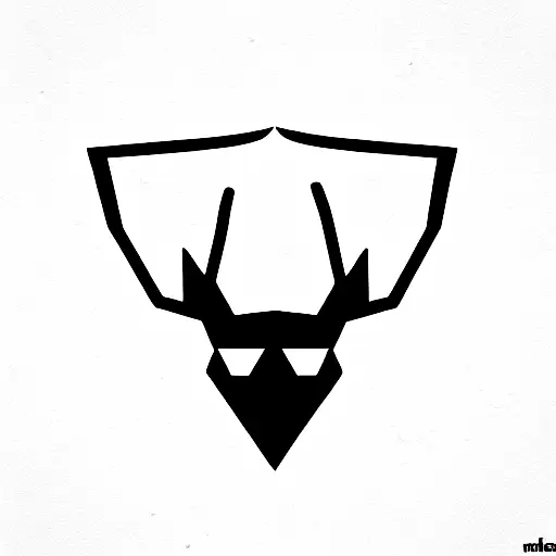 triangle with an eye with deer's head with eagle's wings with lion's teeth tattoo design idea