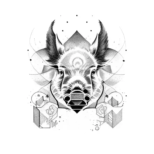 boar tattoo design idea