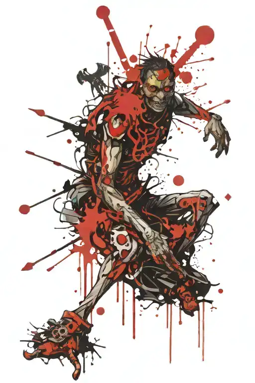 Beelzebub surrounded by a dark tattoo design idea