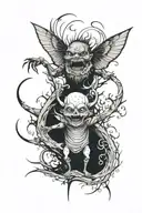 Beelzebub surrounded tattoo design idea