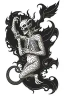 Beelzebub surrounded tattoo design idea