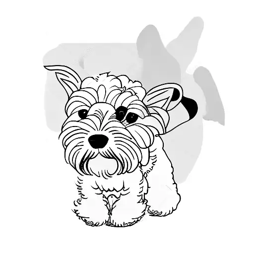 Perro Schnauzer cuerpo entero  tattoo design idea