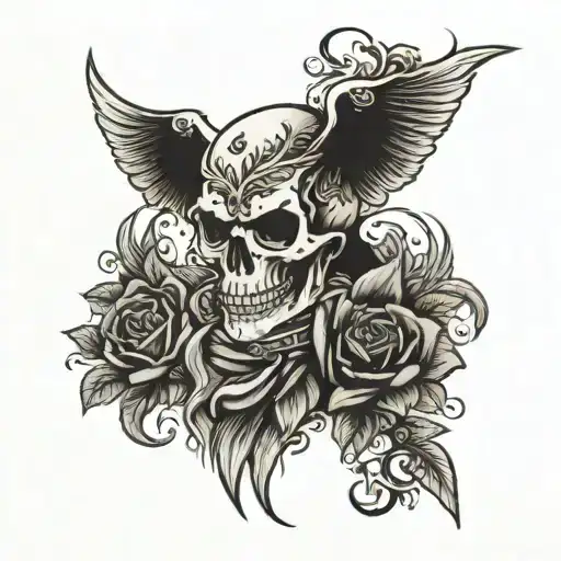 Death before dishonor tattoo design idea