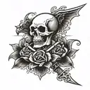 Death before dishonor tattoo design idea