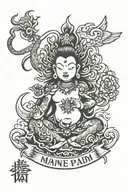 I'm mane pad mei hum mantra tattoo design idea