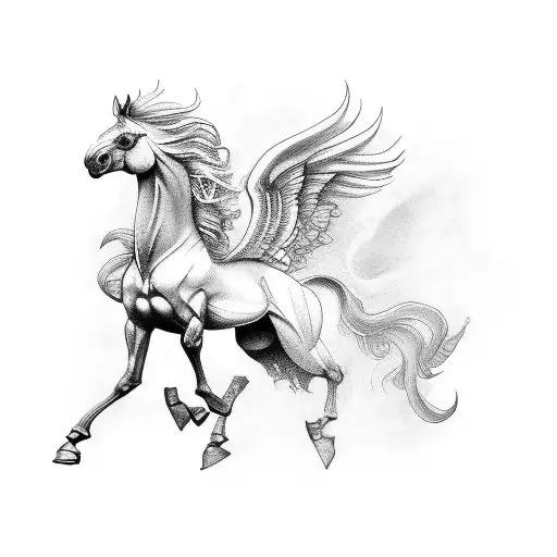 pegasus tattoo design idea