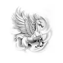 pegasus tattoo design idea