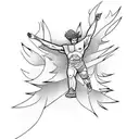 falling icarus  tattoo design idea