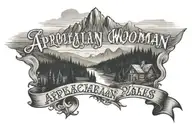 Appalachin Mountain with river and the words "Appalachian Woman, Rocky Mountain Lies" tattoo design idea