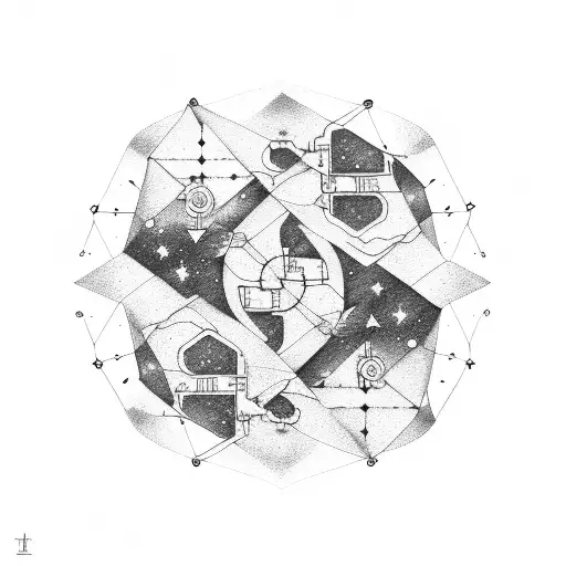 Gemini Constellation  tattoo design idea