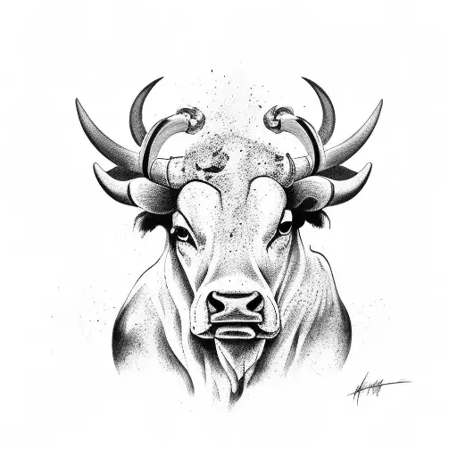 bull mexican art tattoo design idea