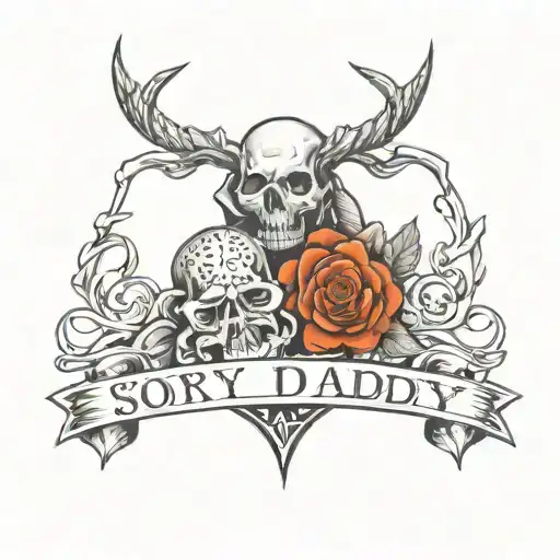 Sorry Daddy tattoo design idea