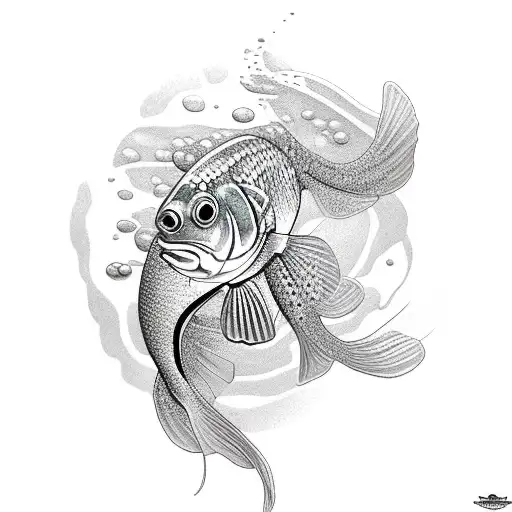 goldfish tattoo design idea