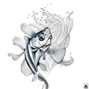 goldfish tattoo design idea