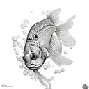 goldfish tattoo design idea