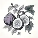 fig fruit tattoo design idea