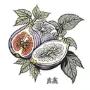fig fruit tattoo design idea