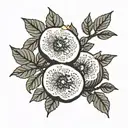 fig fruit tattoo design idea