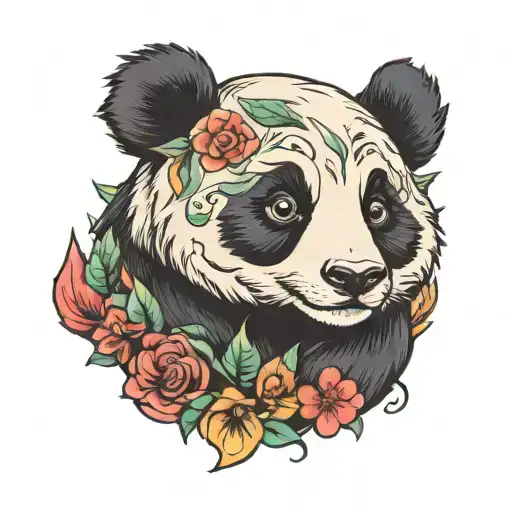 panda bear tattoo design idea