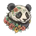 panda bear tattoo design idea
