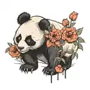 panda bear tattoo design idea