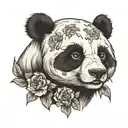 panda bear tattoo design idea