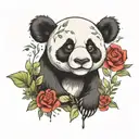 panda bear tattoo design idea