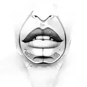 sexy lips tattoo design idea