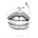 sexy lips tattoo design idea