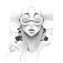 sexy lips tattoo design idea