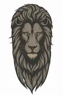  lion and eagle facing opposite sides tattoo design idea