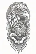 eagle flying tattoo design idea
