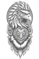 eagle flying tattoo design idea