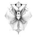 bat flying downwards  tattoo design idea