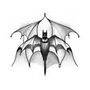 bat flying downwards  tattoo design idea