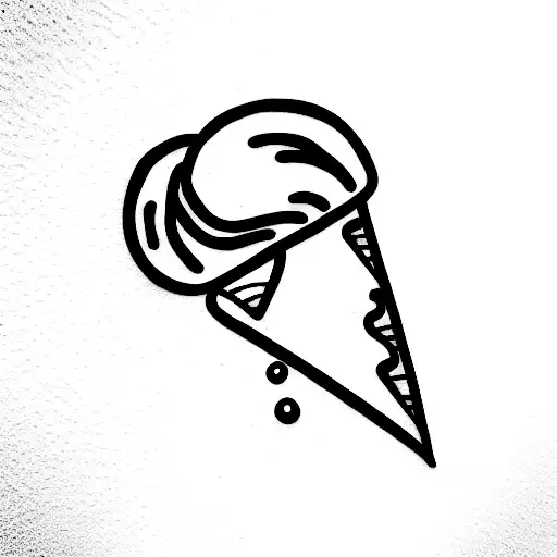 ice cream tattoo design idea