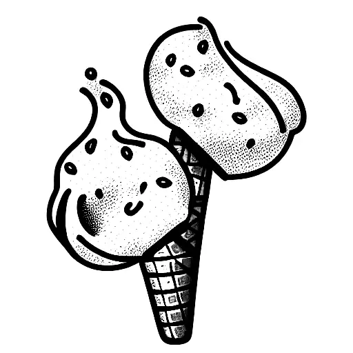 ice cream tattoo design idea