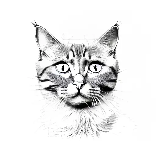 cat and soccer and olive tree tattoo design idea