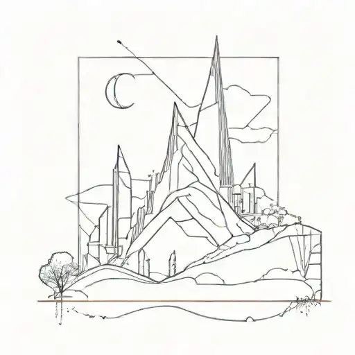 perspective concept design tattoo design idea